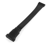 ZRM&E Cable de cobre estañado estándar USB 3.0 de 19 pines de expansión interna, cable de 4.7 pulgadas, cable plano negro para placa base