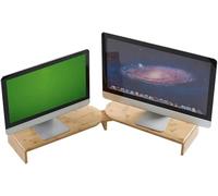 ZRQSMCX Soporte Elevador para Dos monitores, Soporte Elevado para computadora, Estante de Esquina para elevación de 2 monitores,Height 9cm (3 1/2")