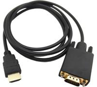 ZRUIDA Cable adaptador HDMI a VGA, 1,8 m, chapado en oro, 1080P HDMI macho a VGA macho, cable convertidor de vídeo activo, compatible con laptop, PC, reproductor de DVD, portátil, HDTV a D-SUB HD