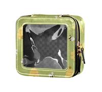 ZRWLUCKY Bee Happy Good Luck Sweet Honey Pattern Hive Clear bolsa de maquillaje para neceser con cremallera, cosméticos, organizador para volar, abejas felices, felicidad, linda miel, colmena, Abejas