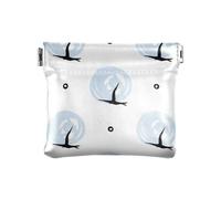 ZRWLUCKY Birds and Dot - Monedero pequeño de cuero para mujer, organizador elegante para mujeres, niños y niñas, Varios colores, 4.33"(L) x 3.74"(W) x 0.39"(H), Imprimir