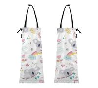 ZRWLUCKY Bolsas de basura para automóviles 2 piezas plegable colgante bolsa de basura para coche bolsa de basura plegable lindo koala, dulce koala, 8.7 x 19.3 - 2 Pack, moderno, Dulce koala, 8.7 x