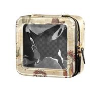 ZRWLUCKY Cowboy Dream Catchers - Bolsa de maquillaje pequeña transparente para bolso, neceser de viaje, neceser de viaje, Cowboy Dream Catchers Beige