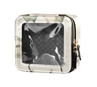 ZRWLUCKY Cute Cats - Bolsa de maquillaje transparente beige para viajes, diseño de gatos, color beige, Lindos gatos beige