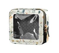 ZRWLUCKY Fairy and Branch - Bolsa de maquillaje transparente beige para bolso, neceser de viaje, organizador de cosméticos para viajes, hada y rama, beige, Hada y rama, beige