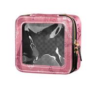 ZRWLUCKY Paris Love Eiffel Tower Streets Cute Travel Makeup Bag Transparente Impermeable Bolsa de viaje Mini Contenedor de maquillaje para volar, París Love Torre Eiffel Calles, Paris Love Torre