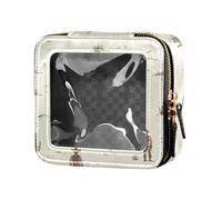 ZRWLUCKY Western Cowboy and Wilderness - Bolsa de maquillaje transparente de viaje de cuero, organizador de maquillaje para viajes, vaquero occidental y desierto, Western Cowboy and Wilderness