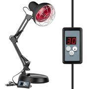 Zrwuldu Lámparas Infrarrojas, 100W Lámparas de Calor Infrarrojo, Emisor Rojo, Lámparas de Calor Infrarrojo, Luz Roja con Temporizador, Brazo de Soporte Ajustable