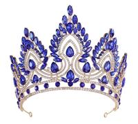 ZRxmNoTh Corona, corona de rey, tiara, coronas para mujer, corona de princesa, corona real de cristal, coronas de novia, coronas de reina, joyería para el cabello, concurso, graduación, diadema, talla