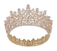 ZRxmNoTh Corona, corona de rey, tiara, coronas para mujer, corona de princesa, coronas de cristal redondas completas, reina real, reina, rey, coronas de cristal, diadem, banquetes, tiaras, bailes