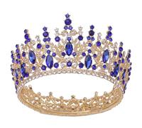 ZRxmNoTh Corona, corona de rey, tiara, coronas para mujer, corona de princesa, coronas de tiaras, coronas de reina real, círculo, diadem, tocado de novia, joyería para el cabello, adornos de cabeza de