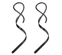 ZS 1 par de aretes en espiral, piercing corporal, acero inoxidable, aretes cónicos para colgar, 18 g