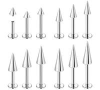 ZS 16G/18G Spike - Piercing para el labio, cartílago, tragus, hélix, acero inoxidable, rosca interior, serpiente mordida, joyería para mujeres y hombres, 16g,6/8/10mm, Acero inoxidable, No es una