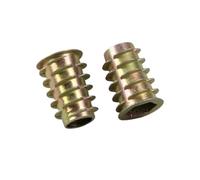 ZS Hardware 10 tuercas de inserción de madera con accionamiento hexagonal con bridas de aleación de zinc M4-M8, longitud de 8-25 mm(M10x25mm x10pcs)