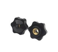 ZS Hardware Abrazadera de tuerca Manual negra for montaje de cámara, mango de perilla de M4-M12, estrella de rosca, color negro