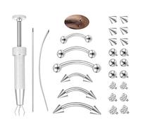 ZS Juego de joyas de acero inoxidable de 16 g, anillo de cejas con rosca interna, joyería de labios, piercing Daith Rook, barra curvada para mujeres y hombres, 6 mm/8 mm/10 mm
