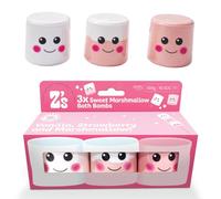 Z's Set de regalo 3 bolas de baño grandes bombas de baño de malvavisco 100 g, hidratantes, regalo de cumpleaños perfecto para ella, mujer