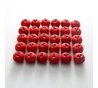 Zsail 32 cascabeles de Navidad de metal rojo, 40 mm, estilo rústico, perfecto para árboles de Navidad, coronas, adornos y decoraciones de bricolaje