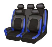ZSALTT 9 Piezas Cuero Funda Asiento Coche para Suzuki Vitara 2020-2024, Impermeable Completo Juegos Cubreasientos Protectores Accesorios,D/Blue
