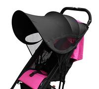 Zsanhua Toldo universal para cochecito de bebé, toldo plegable con protección UV para cochecito, cochecito de bebé, cochecito (negro)