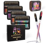 ZSCM Bolígrafos de tinta de gel multicolor de gran capacidad, 60 colores, punta fina de 1 mm, bolígrafo de color suave para adultos, libros de colorear, tomar notas, estética