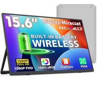 ZSCMALLS Monitor portátil inalámbrico de 15.6"