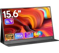 ZSCMALLS Pantalla portátil, monitor extendido de 15.6 pulgadas 1080P, 1000:1, 100% sRGB USB-C HDMI, pantalla portátil para laptop, pantalla de viaje HDR con altavoces e inteligente para PC PS5/4 Xbox