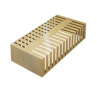 ZSCNYHMT Expositor De Azulejos, Soporte Cerámica For Venta Minorista，Expositor De Baldosas Cerámicas Ranuradas, Small Sample Shelf Cabinet Door Plate Rack(Gold,Card slot0.8in/2.1cm)