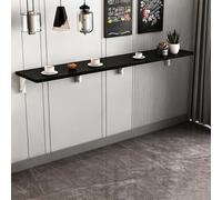 ZSCNYHMT Mesa Plegable de Pared, Resistente, Ahorra Espacio, Tablero partículas, para Garaje, Taller, Oficina en casa, Bar, Dormitorio(Black,120 * 30 * 2.5cm)