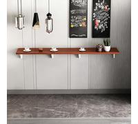 ZSCNYHMT Mesa Plegable de Pared, Resistente, Ahorra Espacio, Tablero partículas, para Garaje, Taller, Oficina en casa, Bar, Dormitorio(Teak,160 * 30 * 2.5cm)