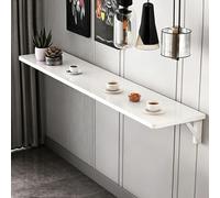 ZSCNYHMT Mesa Plegable de Pared, Resistente, Ahorra Espacio, Tablero partículas, para Garaje, Taller, Oficina en casa, Bar, Dormitorio(White,180 * 40 * 2.5cm)