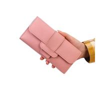 ZSHDTKWB Carteras de Mujer Women Wallets Long Hasp Plegable Patrón Monedas Colors Marca Femenina Bolsa Teléfono del Fino-Rosa