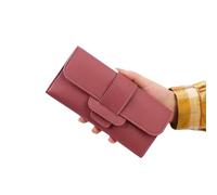 ZSHDTKWB Carteras de Mujer Women Wallets Long Hasp Plegable Patrón Monedas Colors Marca Femenina Bolsa Teléfono del Fino-de Color Rosa Profundo