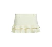ZSHDTKWB Falda Mujer Ropa De Verano Primavera Mini Faldas Plisadas Asimétricas Sexy Ceñue Baja Versátil Cortas para Mujer-Beige-XS