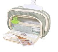 ZSHDTKWB Pencil Case Bolsa De Lápiz De Cuatro Colores De Gran Capacidad Casos De La Escuela Estética Bolsa De Papelería-Verde