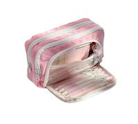 ZSHDTKWB Pencil Case Girl Gran Capacidad Bolsa De Lápiz Estética Caja De La Escuela Pen Papelería Linda Stationery Simple Style Pencil Suministros Escolares-Rosa