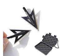 ZSHJG 10pcs Tiro con Arco Puntas de Flecha Caza de 100 Grano Flechas Broadheads 2 Cuchillas Tiro con Arco Flechas Cabezas para Ballesta y Arco Compuesto (Type 2)