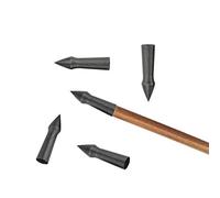 ZSHJG 12pcs Tiro con Arco Puntas de Flecha de Metal Tradicional Caza Punta de Flecha 65 Grano 100 Grano Broadhead de Flecha para ID 7mm Flecha del Eje (65 Granos)