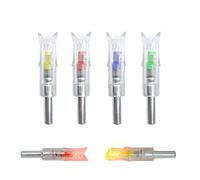 ZSHJG 3Pcs Tiro al Arco Ballesta LED Arrow Nock Automáticamente Nocks Iluminado por 0.297 "-0.302" Ballestas Caza Disparando (Rojo)