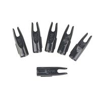 ZSHJG 50 Pcs Tiro al Arco Flecha Nocks El plastico 5/16" Caza Plastinock Flecha Nocks Eje Accesorios Finales (Negro)