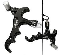 ZSHJGJR Release Aid Arceria Compound Tiro con el arco liberación liberación liberación para Compound Bow Trigger 4 Dedos Ajustable Accesorios Arceria Caza Tiro Deportivo Competición RH LH hasta 80lbs