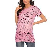 Zshosam Damen Stillshirt Kurzarm Umstandstop Schwangere Stillzeit Damen Rundhals Kurzarm Umstandsoberteile Shirts Floral Mama Schwangerschaft Blusen Kleidung Bluse mit Spitzenkragen Damen, Rosa., XL