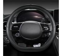 ZSHYTWE Cubierta de Volante para Hyundai para Ioniq 5 2016-2022 Funda Volante Coche Forma D Cuero PU Accesorios Interiores Coche Funda de Volante(Negro)