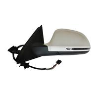 ZSHYTWE Espejos Exteriores para Automóviles Espejo Retrovisor Eléctrico Plegable para Coche, Calefacción Automática con Lámpara Y Memoria, para Q3 2013-2018(Blanco,L 8-White)