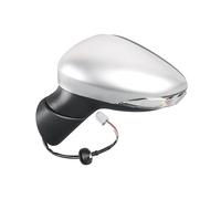ZSHYTWE Espejos Exteriores para Automóviles Espejo Retrovisor para Ford para Fiesta 2009-2016, Ajuste Eléctrico, LED, Intermitentes(Plata,Izquierda)