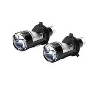 ZSHYTWE FRENO TRASERA LED Bombilla LED H4 faros delanteros luz blanca haz alto bajo LHD RHD coche motocicleta lente proyector faro delantero Plug & Play(L)