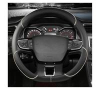 ZSHYTWE Funda Volante Coche Funda para Volante De Coche para Citroen C4, para Cactus, C3-XR, para Spacetourer (2017-2021), para C4 (2010-2021), Volante Tipo D. Funda Volante Coche Universal(Beige)