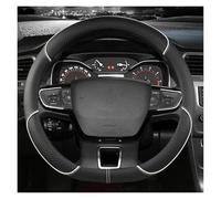 ZSHYTWE Funda Volante Coche Funda para Volante De Coche para Citroen C4, para Cactus, C3-XR, para Spacetourer (2017-2021), para C4 (2010-2021), Volante Tipo D. Funda Volante Coche Universal(Blanco)