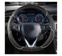 ZSHYTWE Funda Volante Coche Universal para Opel Crossland X, Grandland X, Insignia 2017-2022, 38 cm, Microfibra Cuero, Beige D Shape