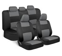 ZSHYTWE Fundas Asiento Coche para Chevy para Orlando Universal Conjunto Completo Fundas Asiento Cuero Accesorios Interiores Cubre Asiento Coche(Black Gray C)